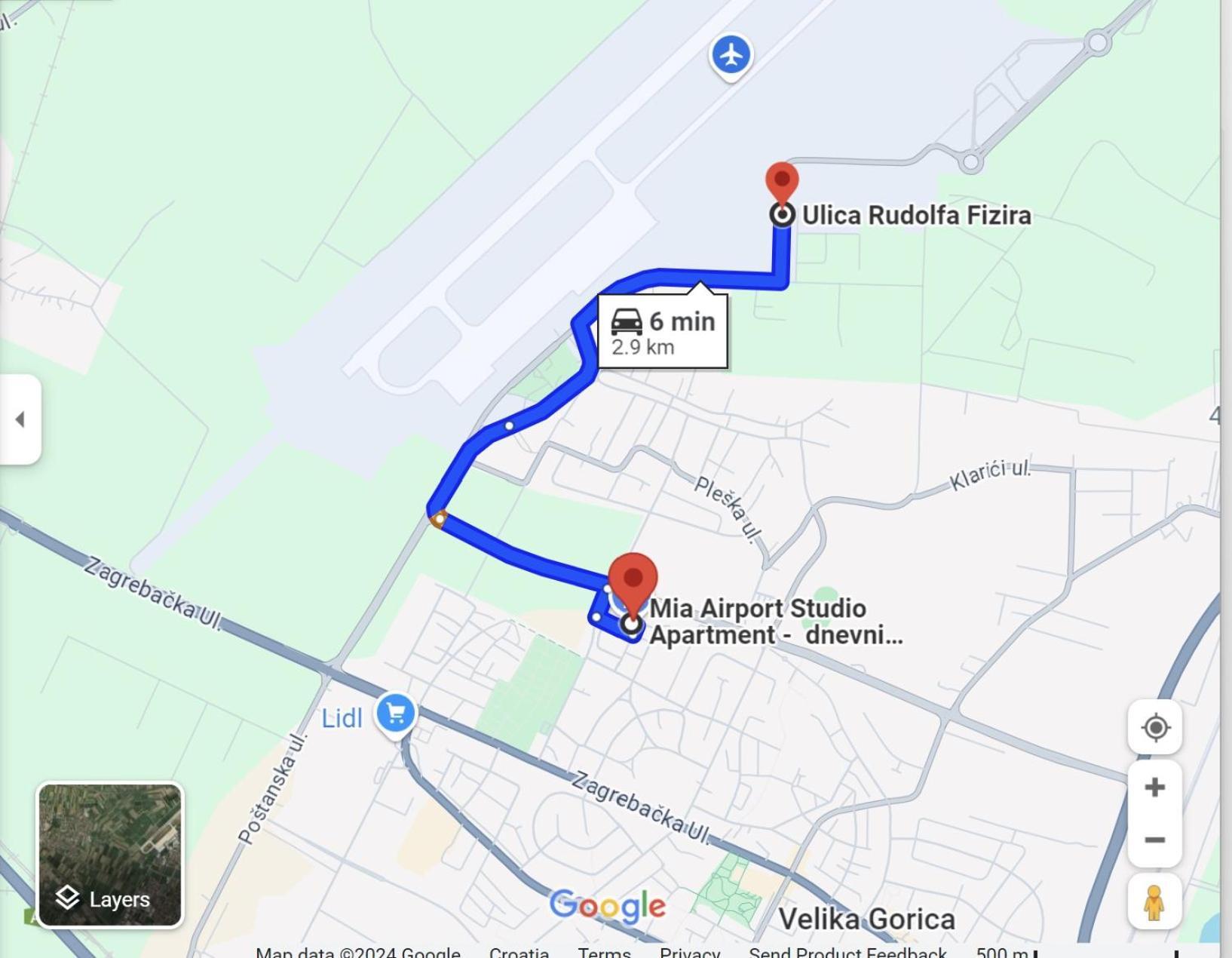 Mia Airport Studio Apartment - 0-24H Self Check In&Out - Parking On Site Velika Gorica Εξωτερικό φωτογραφία